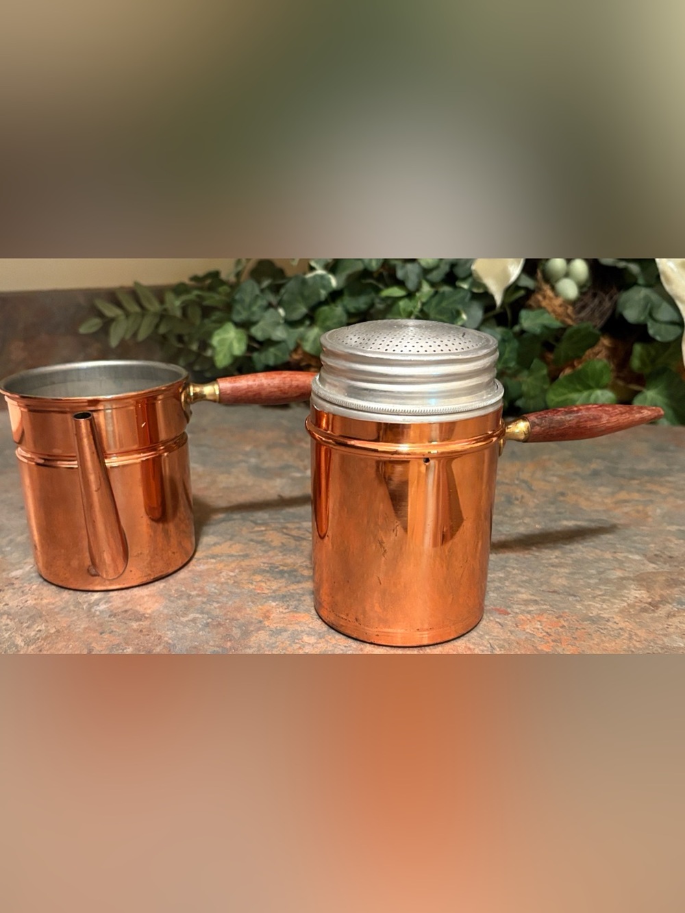 Vintage European Mid Century Copper Flip Expresso Coffee Maker Pot